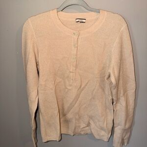 J. Crew Cream Button-Down Women's Cashmere sweater